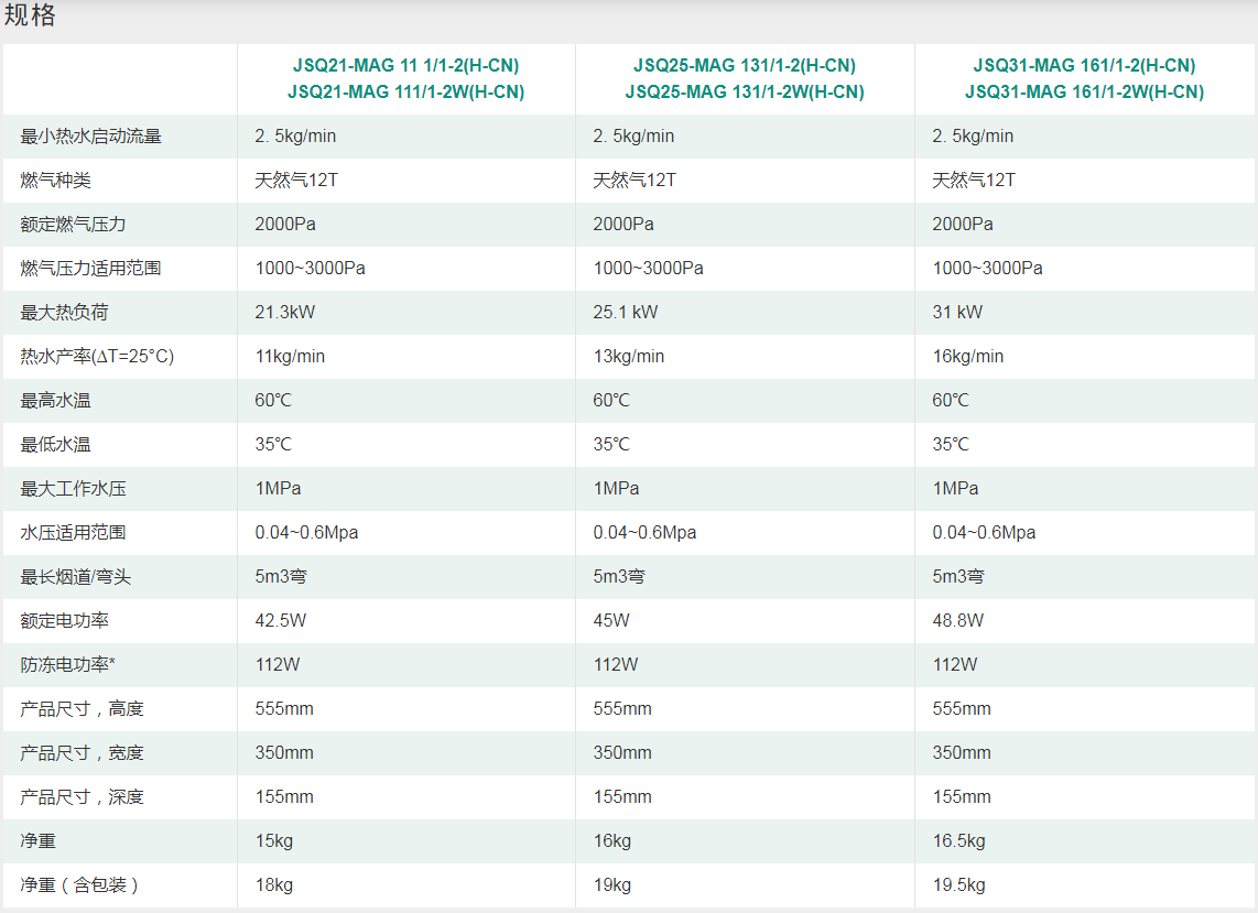 静音型燃气热水器