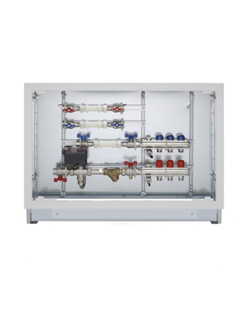 Energy Box - Heating/cooling  hot/cold domestic water consumption measuring with flow-return manifolds of 1 (2÷12 ways) equipped with valves  lockshields
