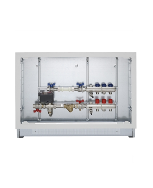 Energy Box - Heating/cooling consumption measuring with flow-return manifolds of 1 (2÷12 ways) equipped with valves  lockshields